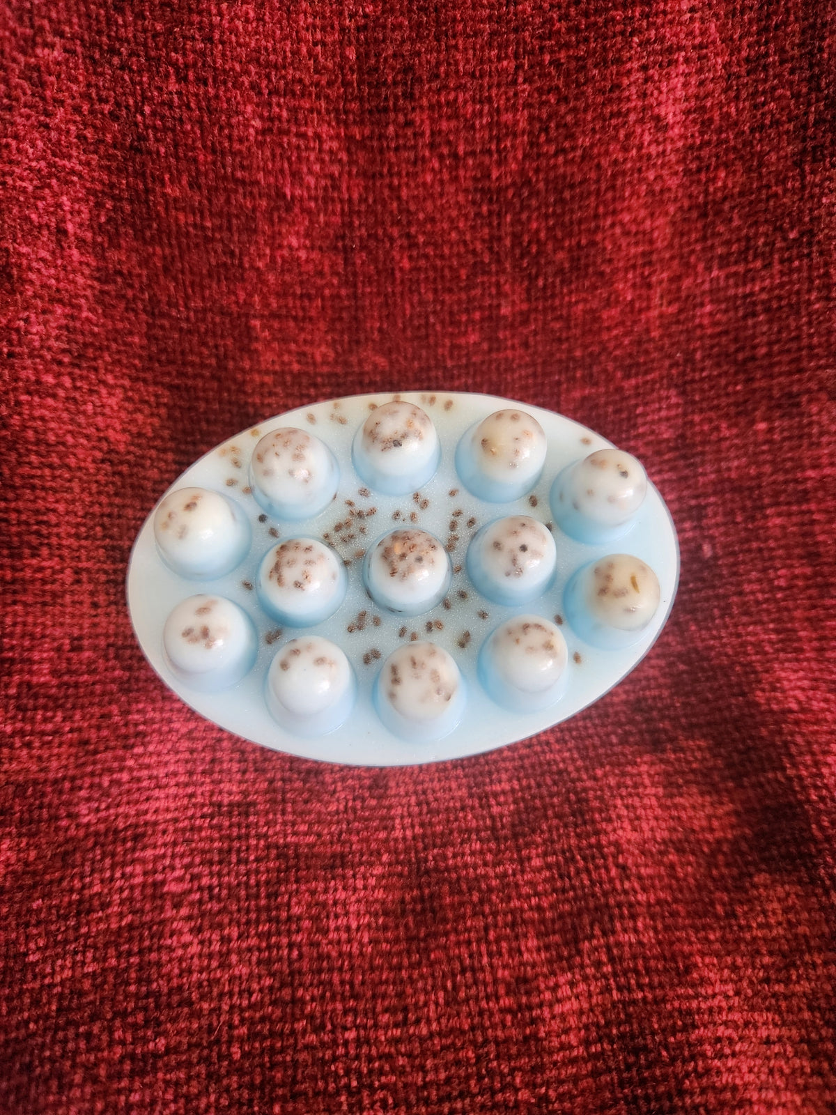 Blueberry Pie Goat milk Soap  with Chia seeds and Rosehip seed oil
